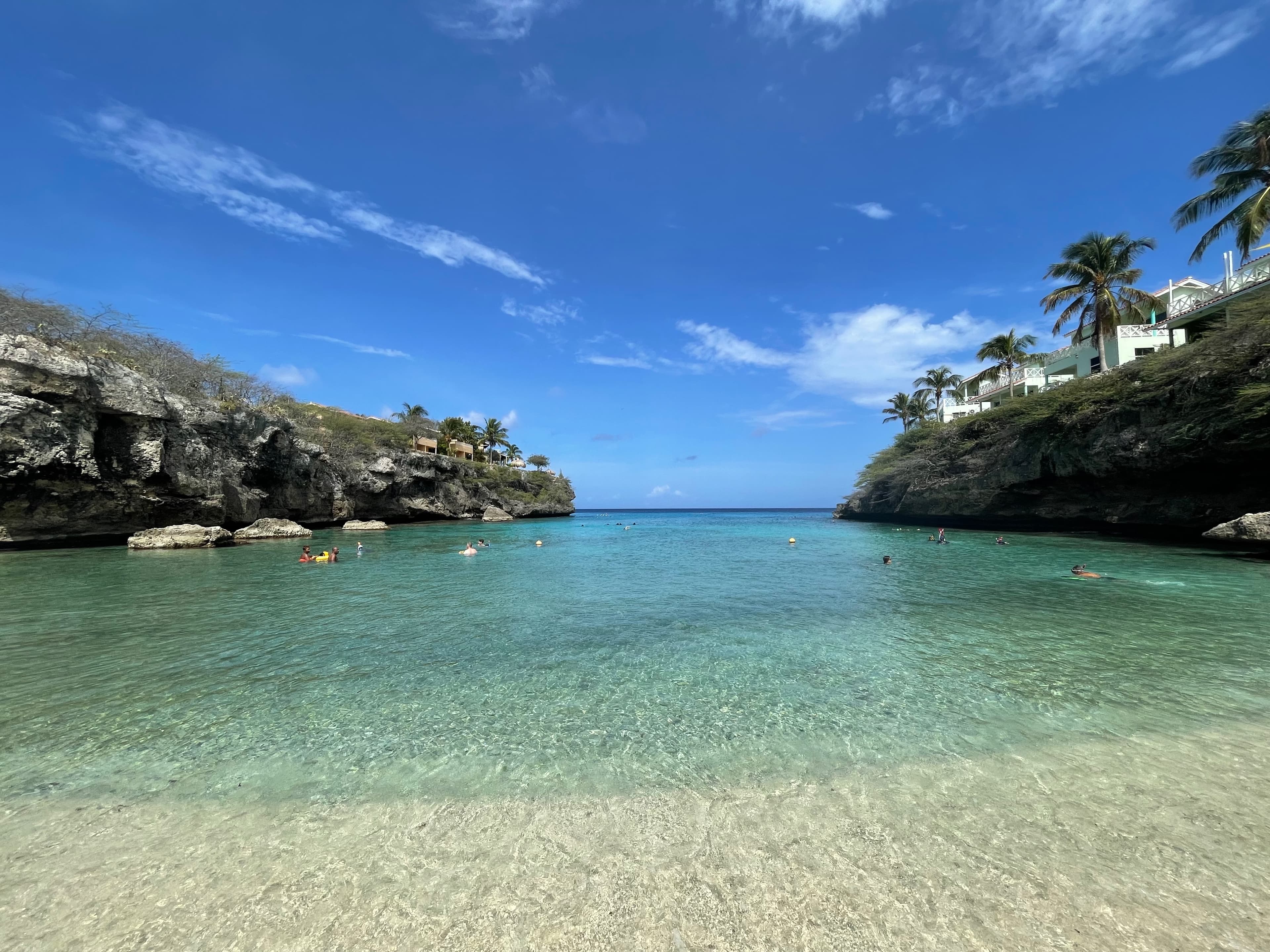 Playa Lagun beach in Curaçao — sheltered cove with snorkeling reef and resident sea turtles